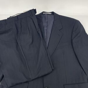 ￼Joseph & Feiss 42R Wool Navy Pinstriped Mariana Islands, USA